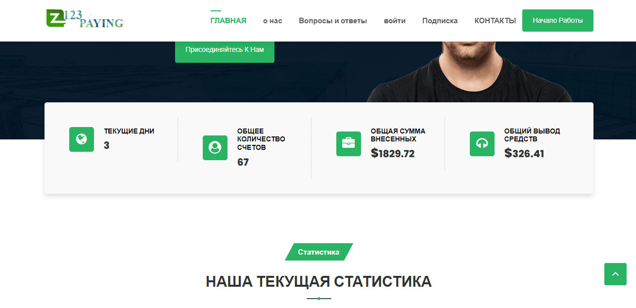 статистика проекта на сайте