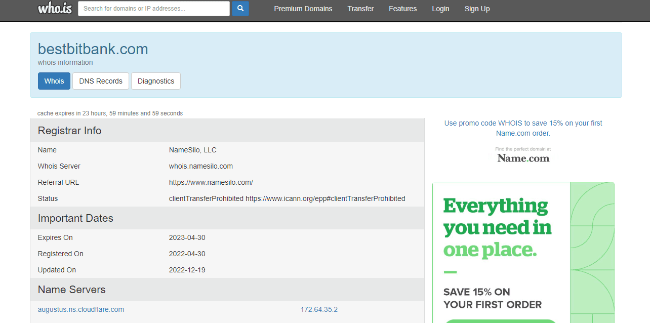 дата регистрации лохотрона