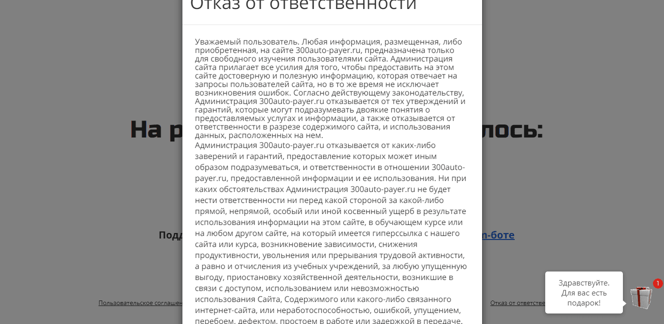 Отказ от ответственности