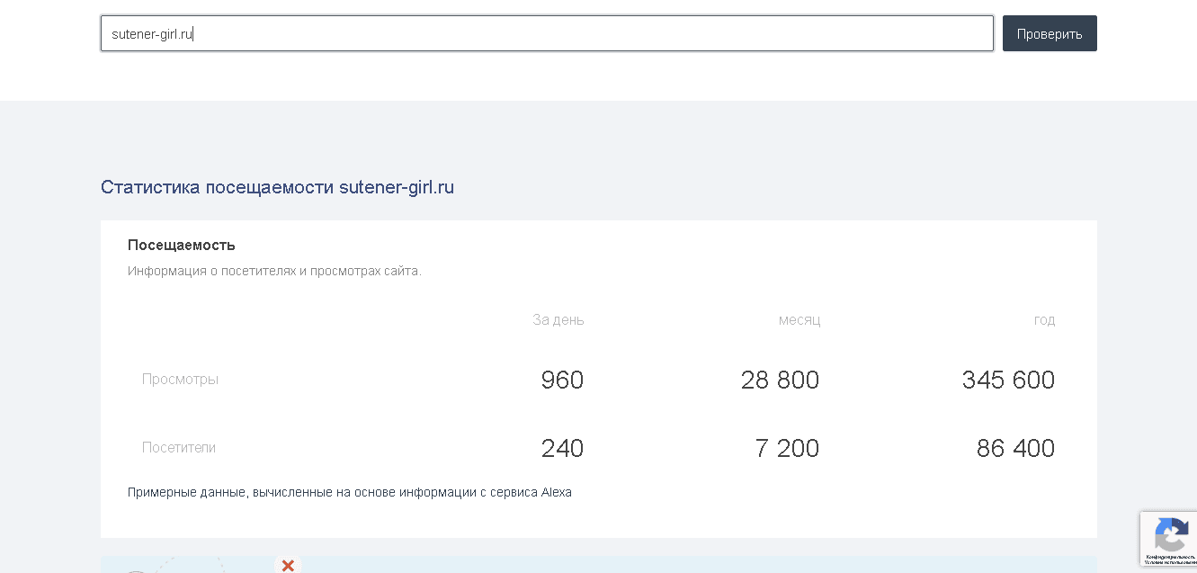 реальная статистика проекта