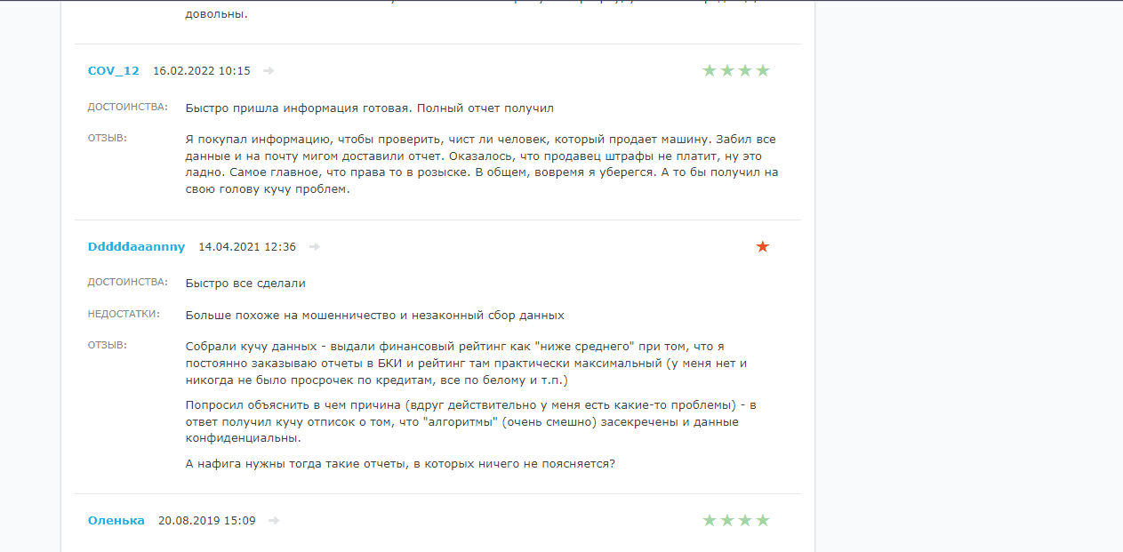 отзывы о проекте