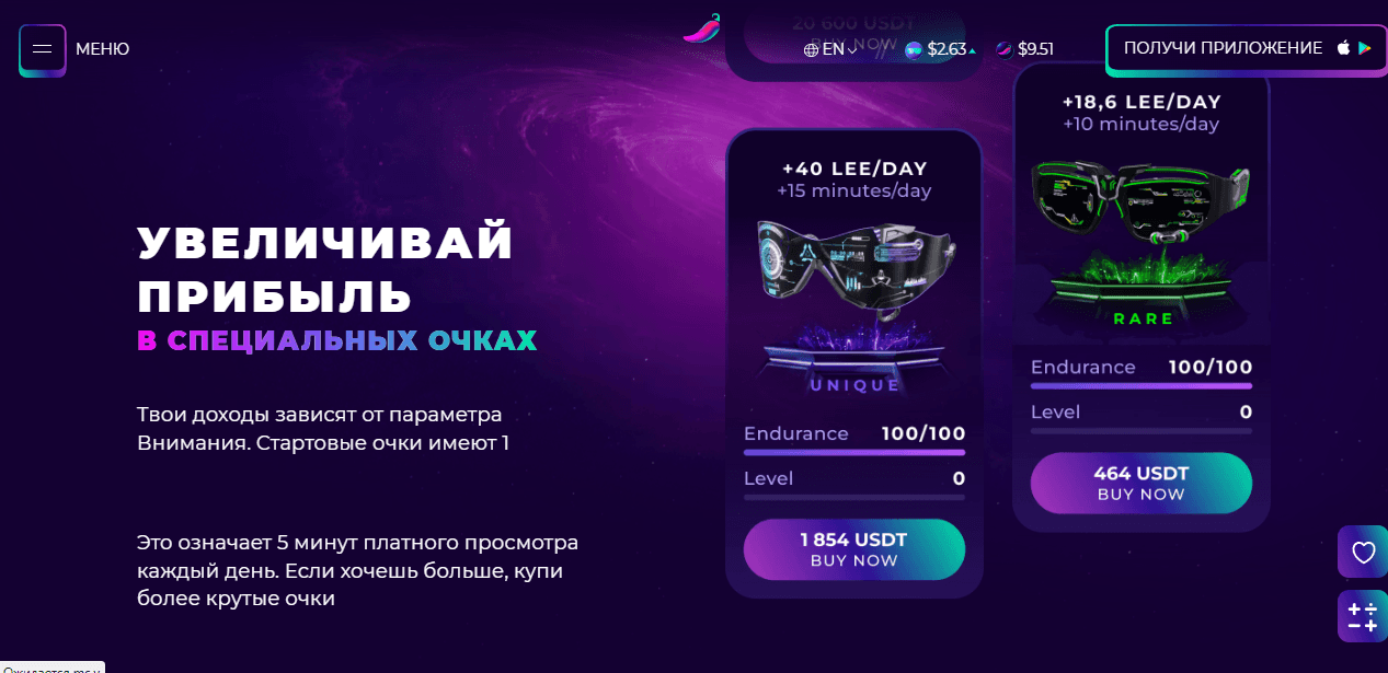 информация об инвестициях на сайте проекта