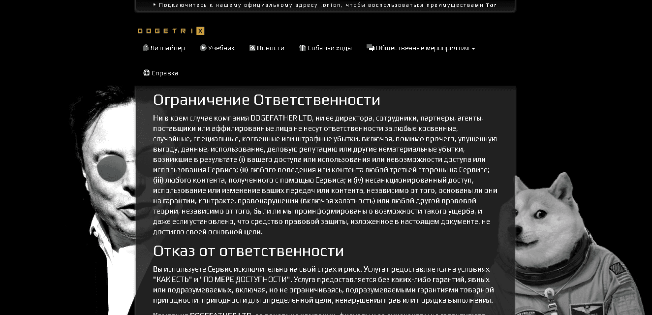 отказ от ответственности за ваши потери