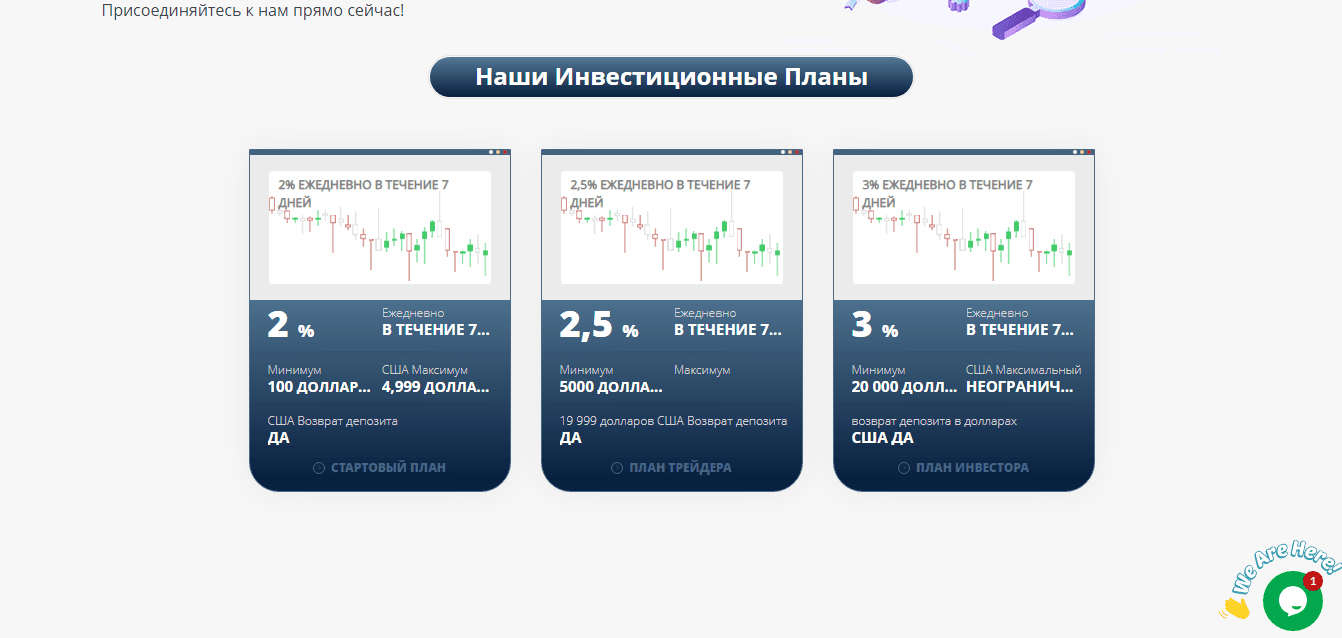 предложение проекта инвестировать
