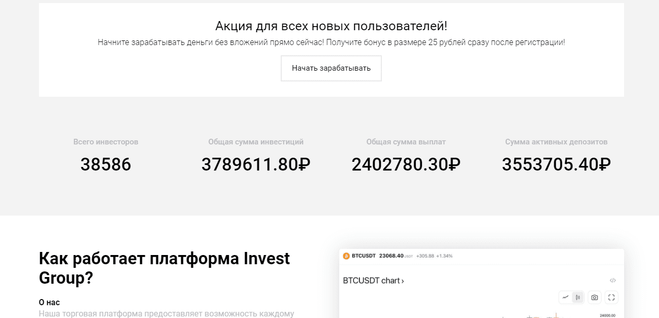 липовая статистика мошенников на сайте