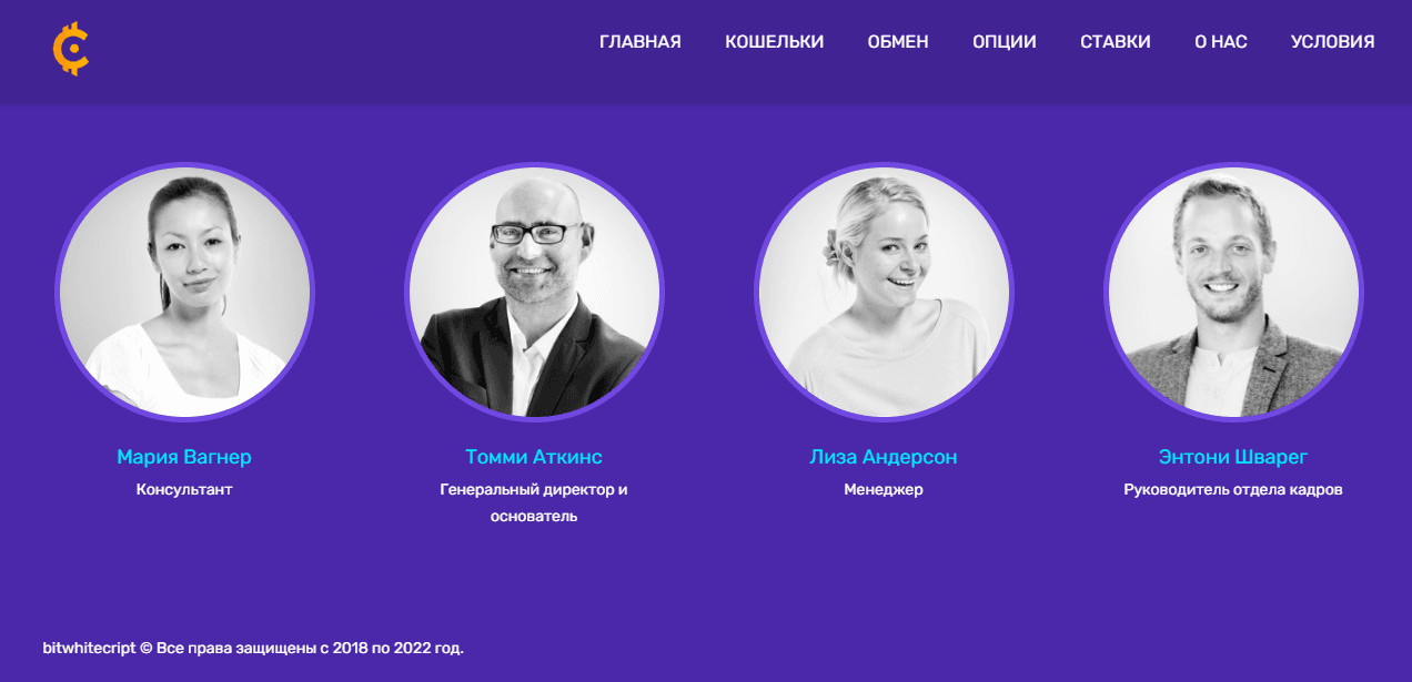 липовая команда проекта с крадеными фото