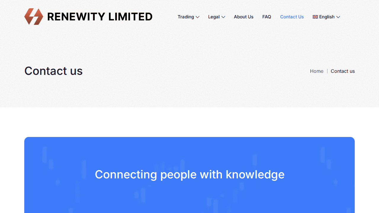 Website screenshot for https://renewitylimited.com/ - 2