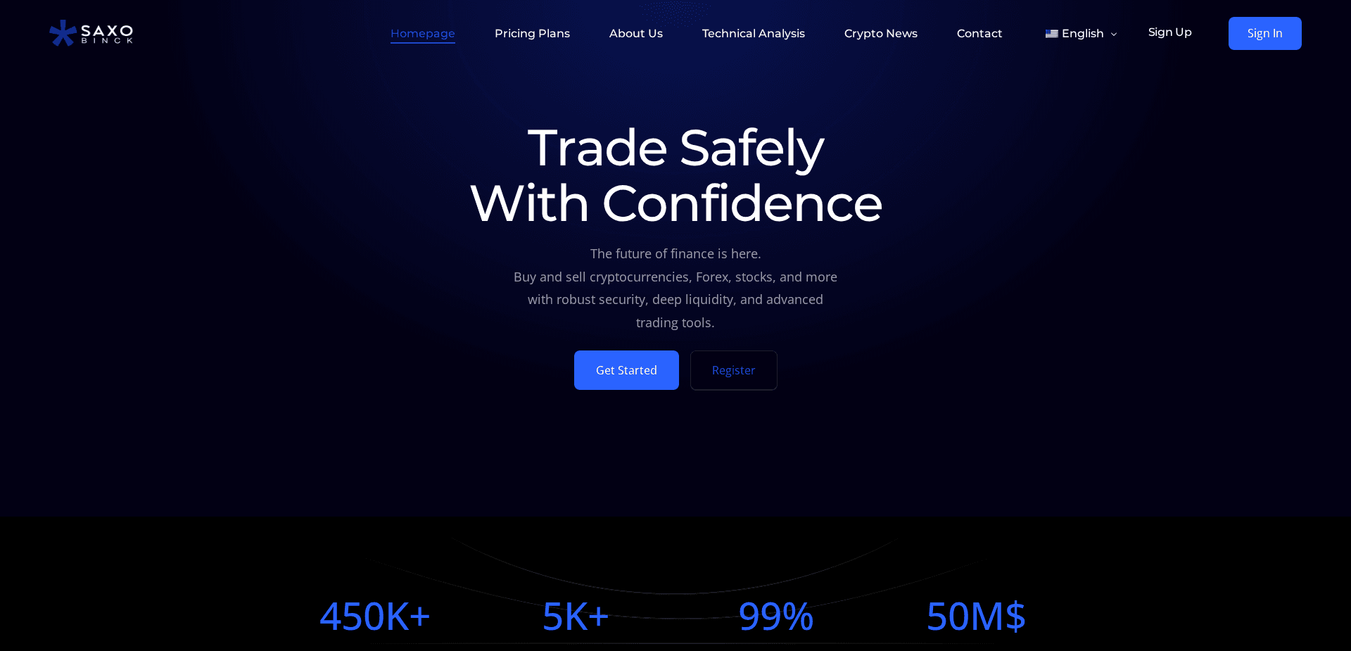 Website screenshot for https://saxobinck.trade/ - 1