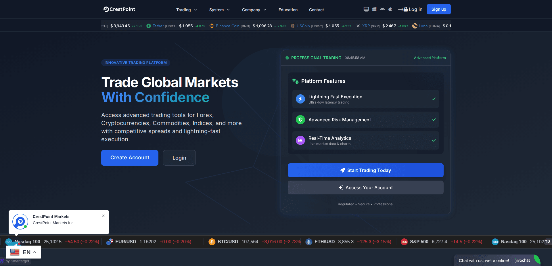 Website screenshot for https://crestpointmarket.com/ - 1