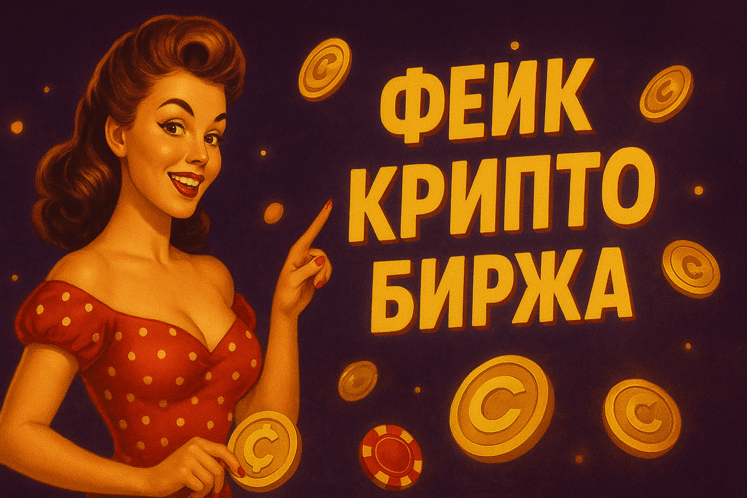 Фейковые крипто биржи постер