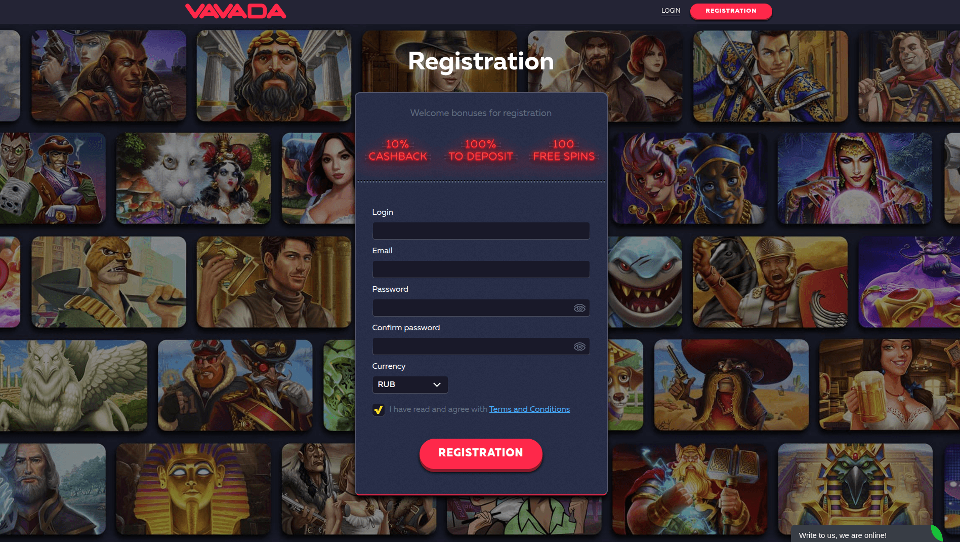 Vavada Casino - регистрация