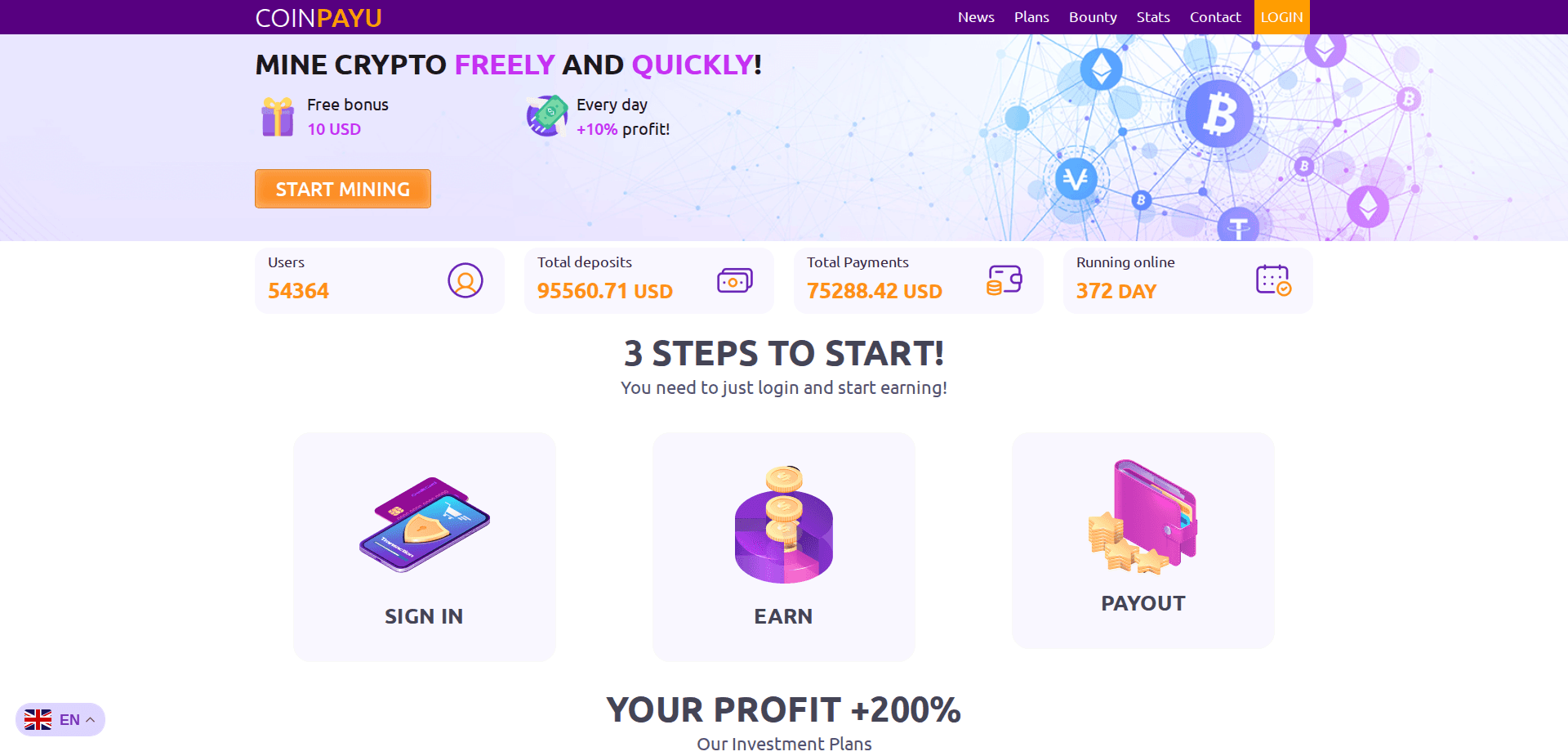 CoinPayu - Mining earn coins pay coinpayu.pro