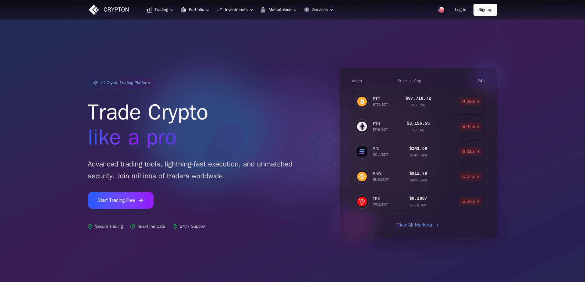Website screenshot for https://crypton.ws/ - 1