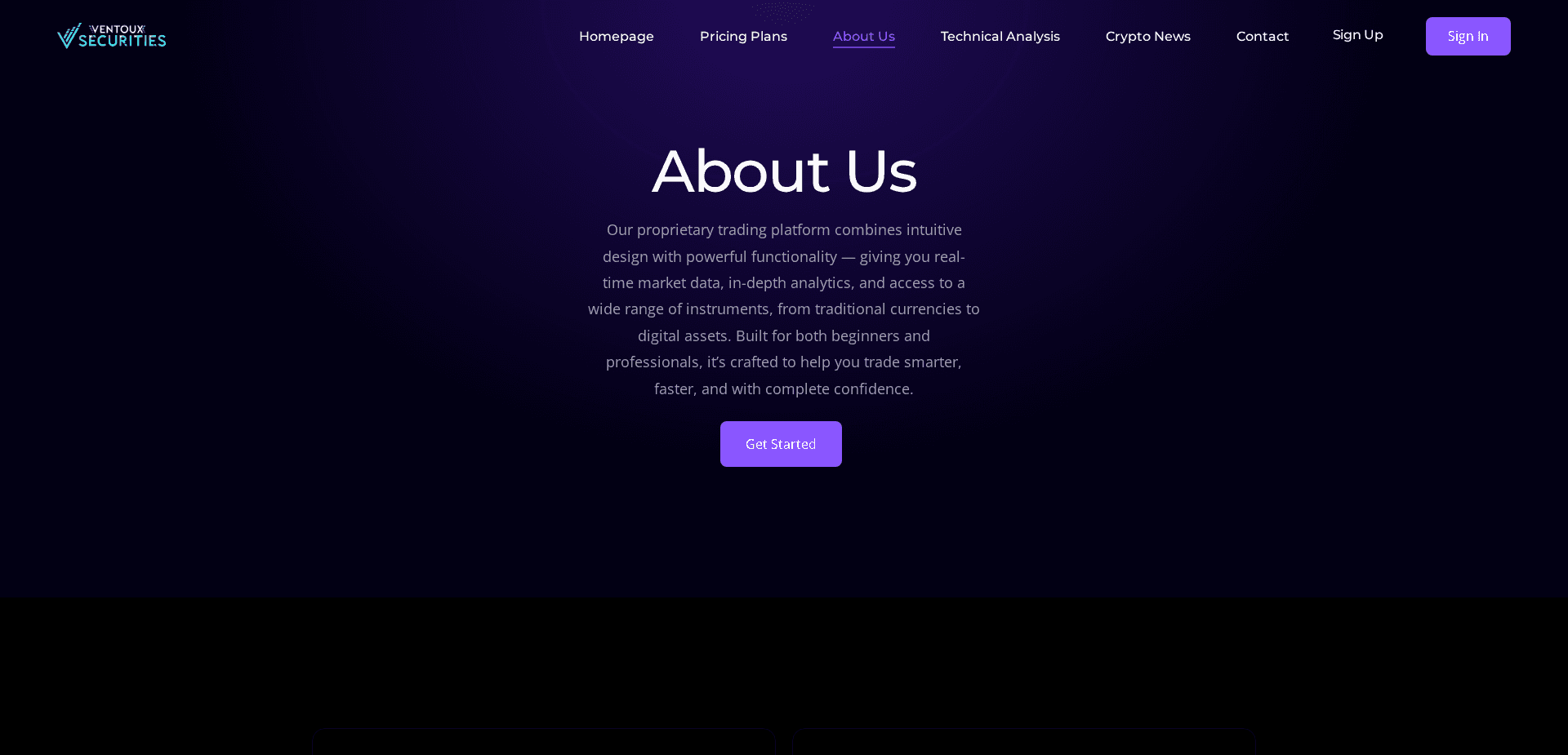 Website screenshot for https://ventouxsecurities.com/ - 3