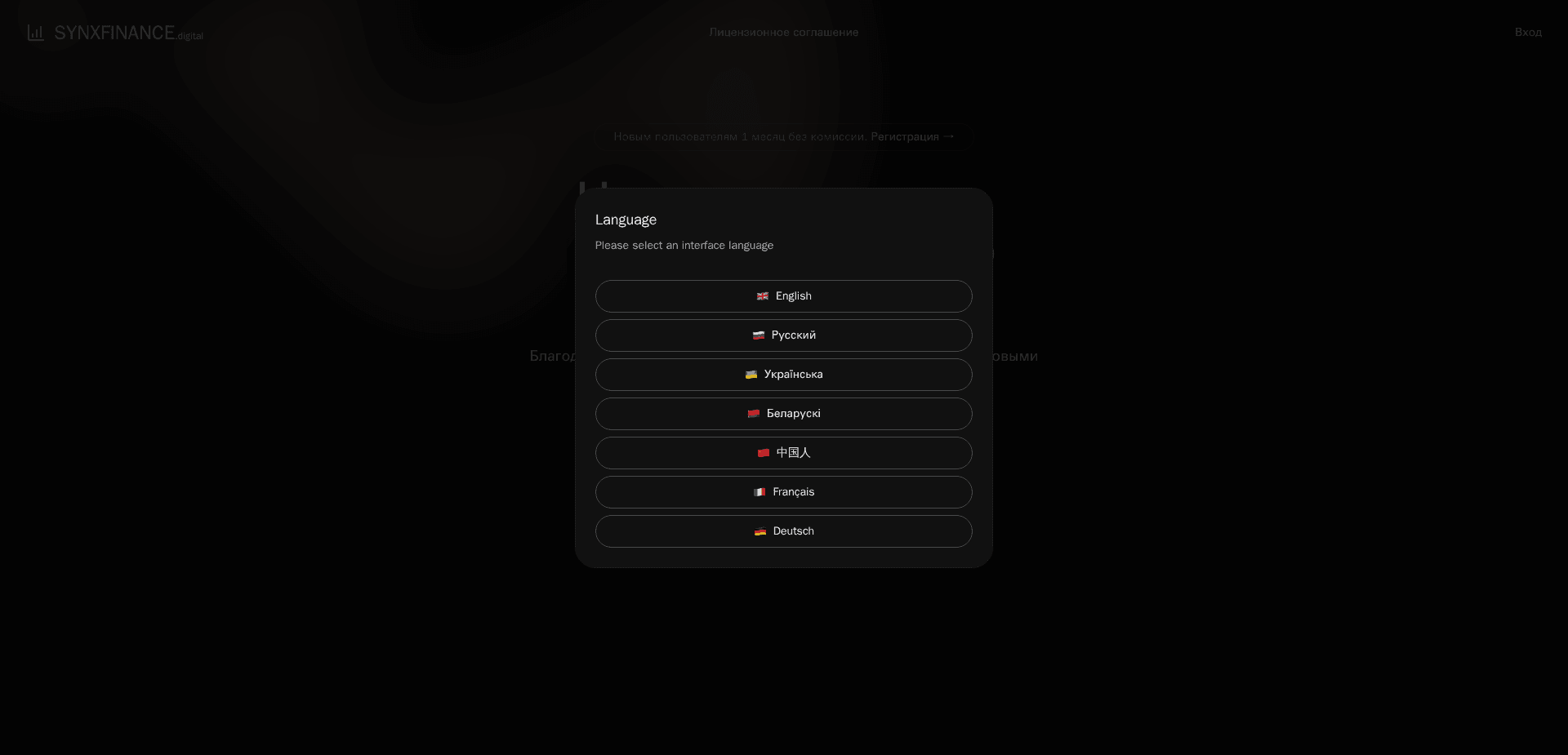 Website screenshot for https://synxfinance.digital/ - 1