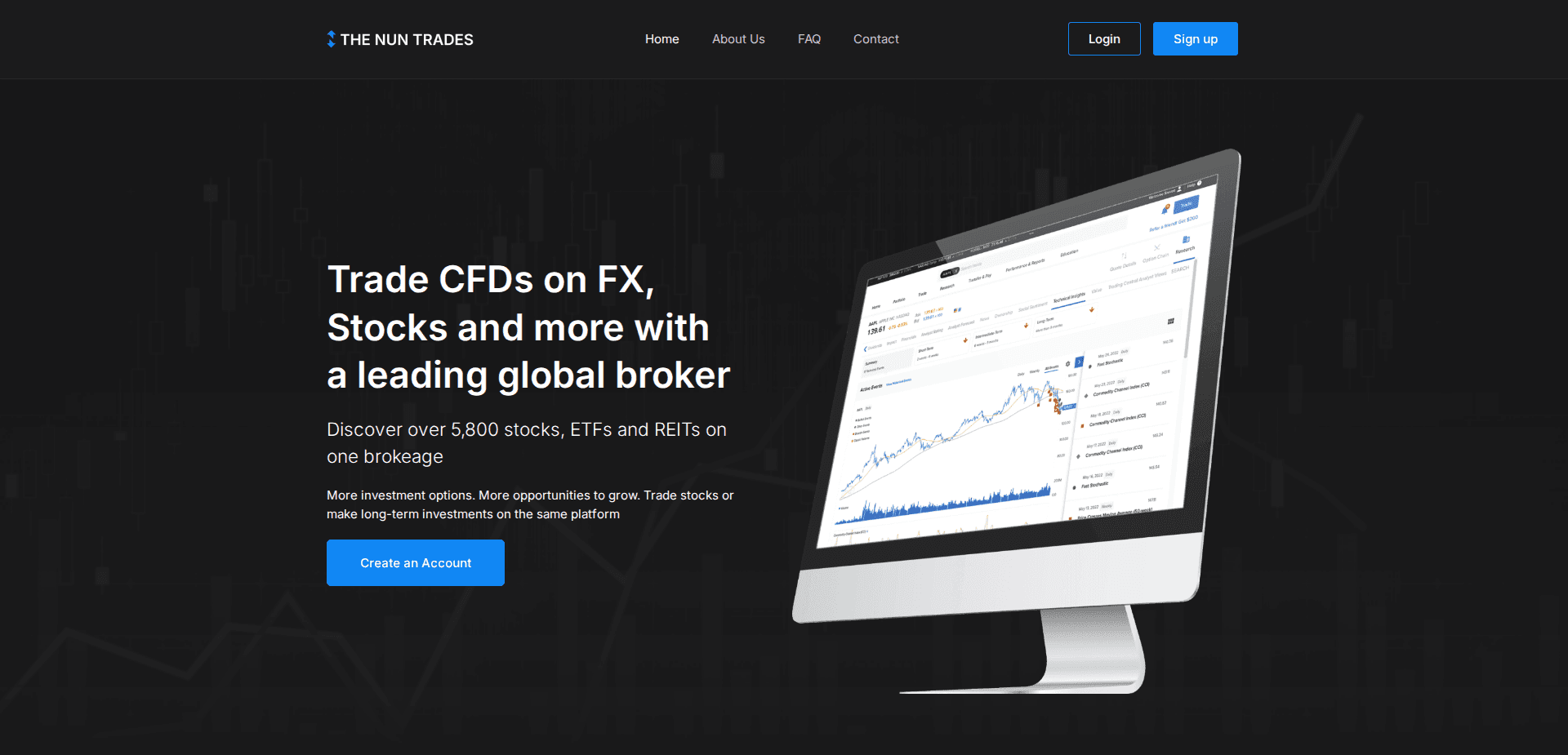 Website screenshot for https://thenuntrades.com/ - 1