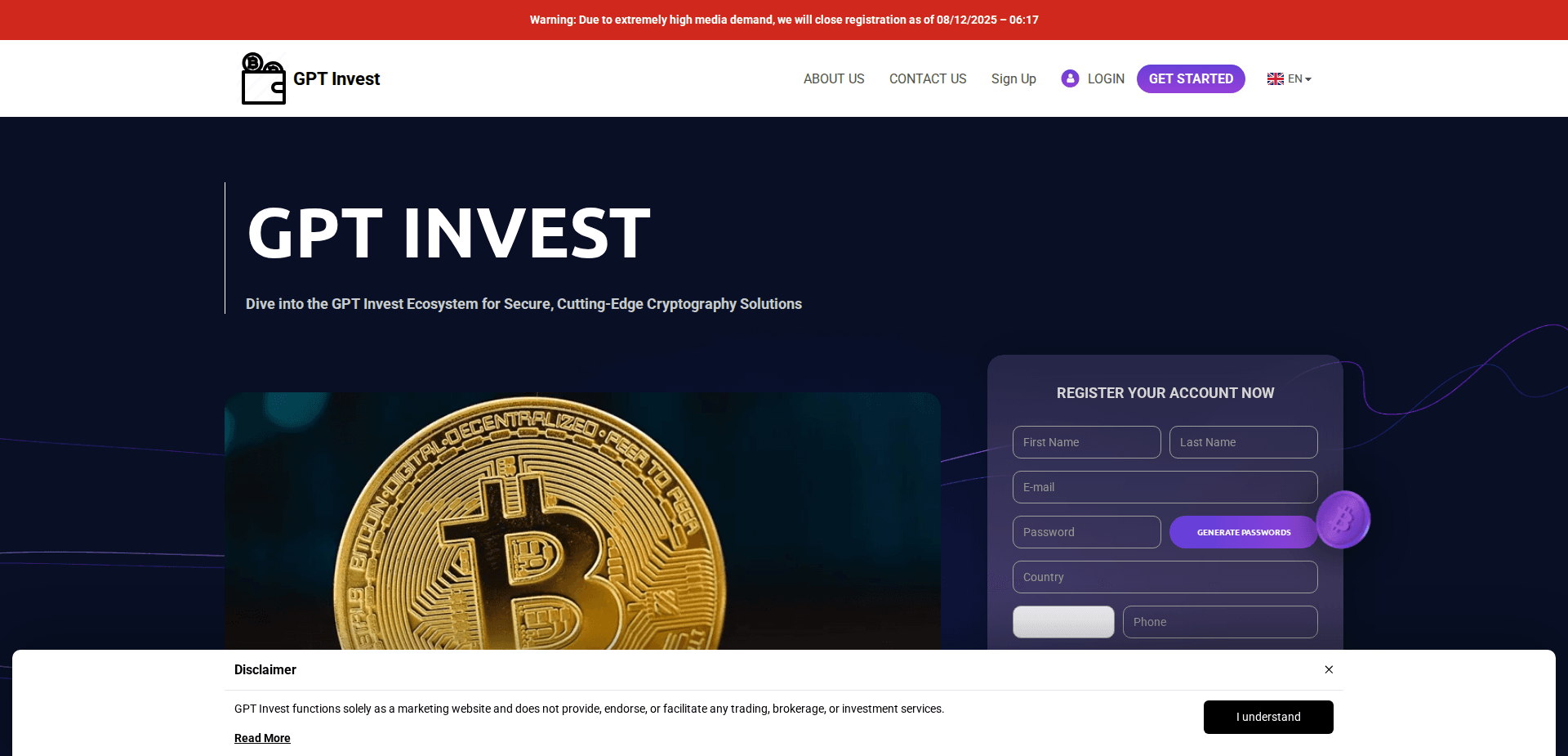 Website screenshot for https://gpt-invest-platform.com/ - 1
