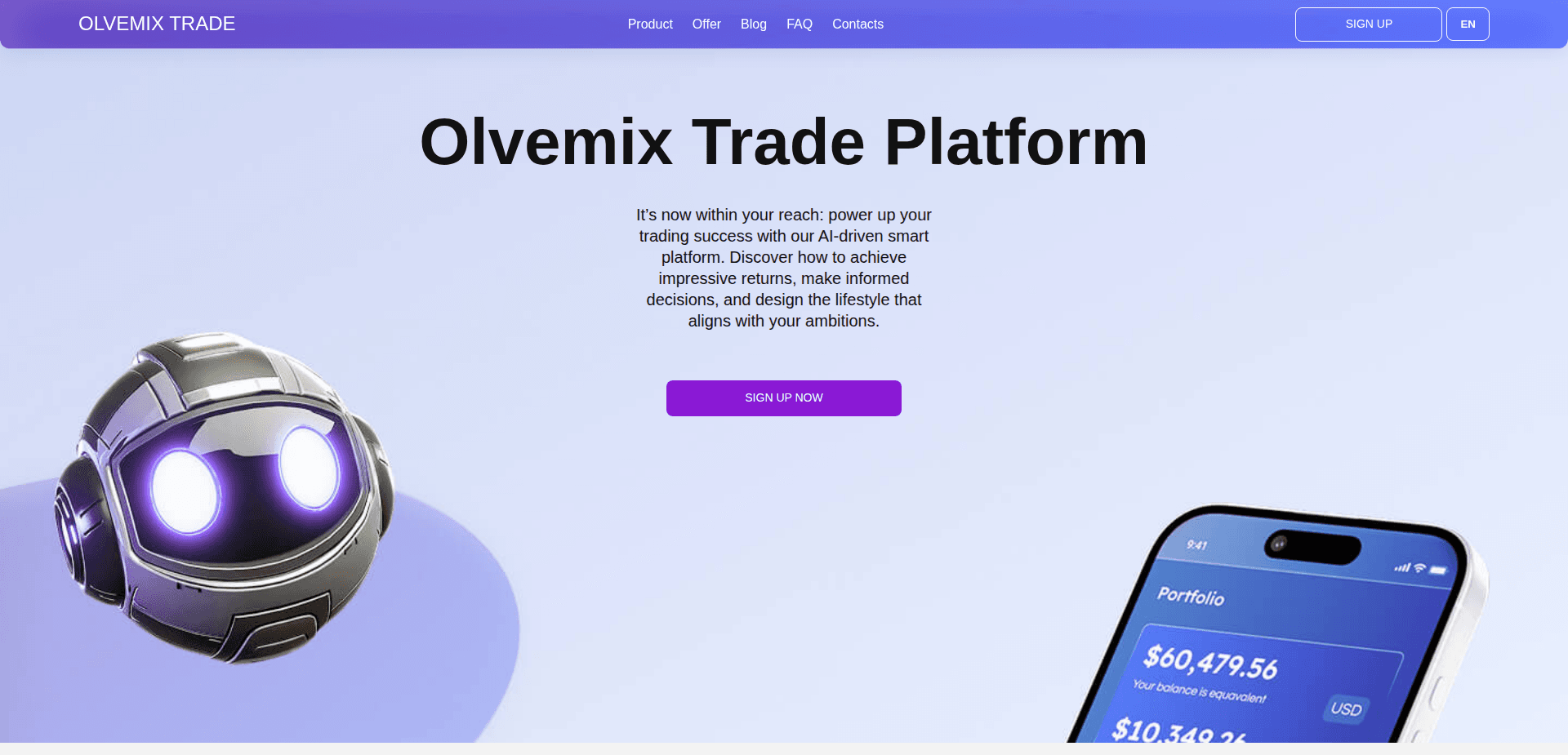 Website screenshot for https://olvemix-trade.com/ - 1