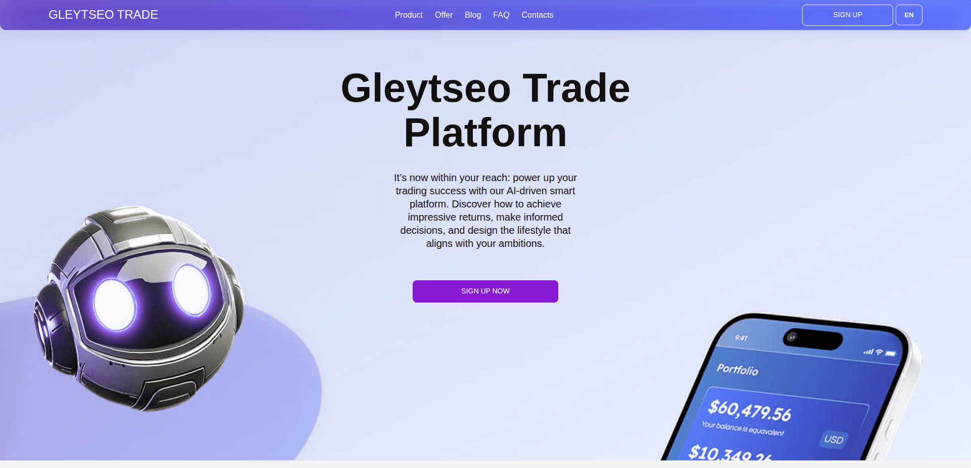 Website screenshot for https://gleytseo-trade.com/ - 1