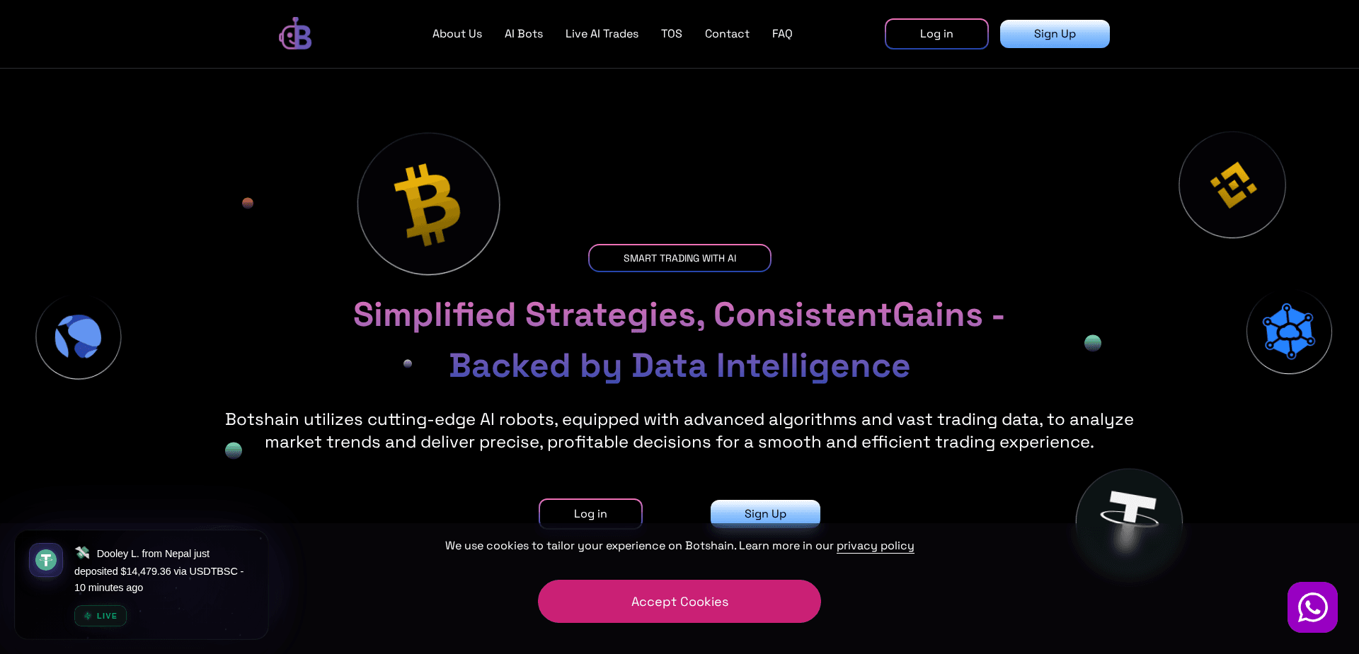 Website screenshot for https://botshain.com/ - 1