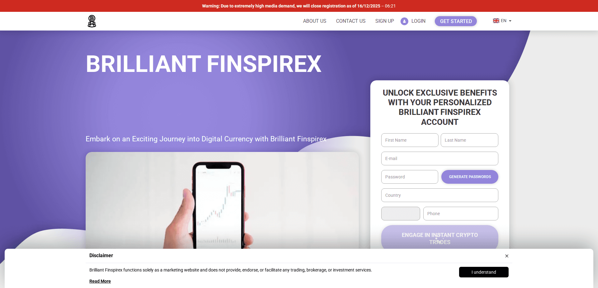 Website screenshot for https://brilliant-finspirexsoft.com/ - 1