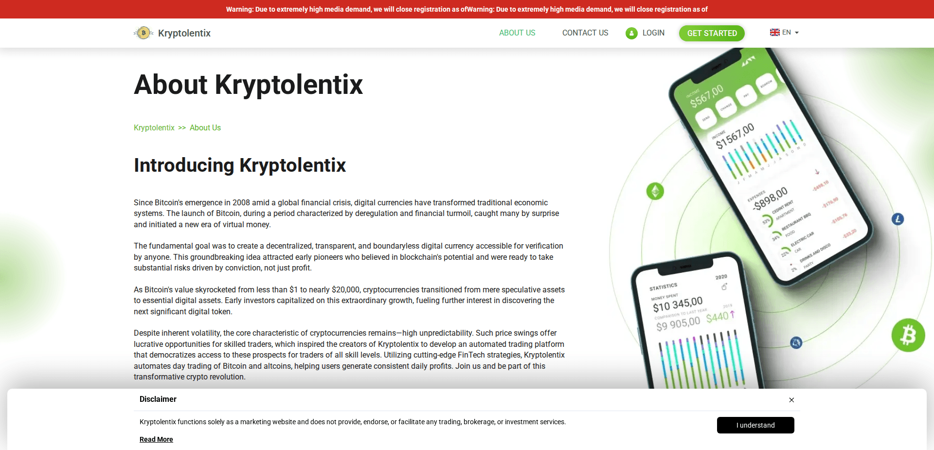 Website screenshot for https://kryptolentix-software.com/ - 3