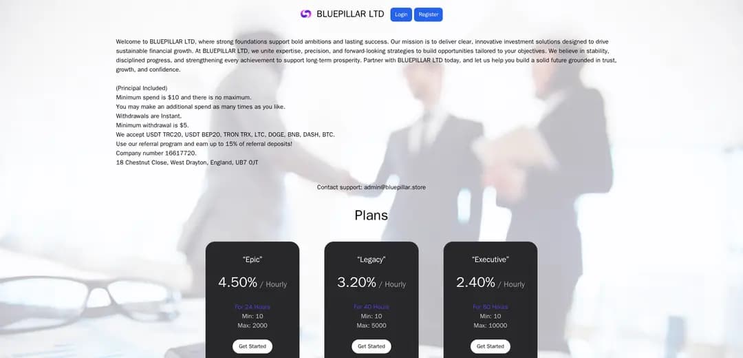 Обзор BLUEPILLAR LTD - честные комментарии