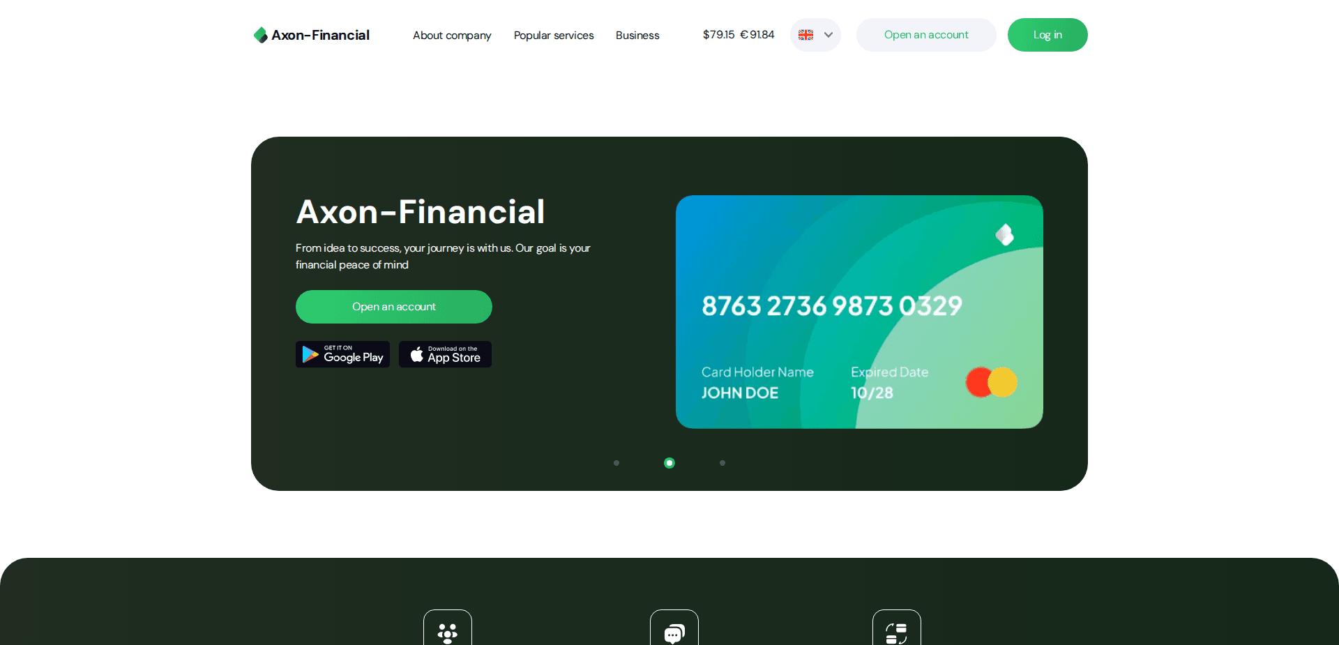 Website screenshot for https://axonfinancial.online/ - 1