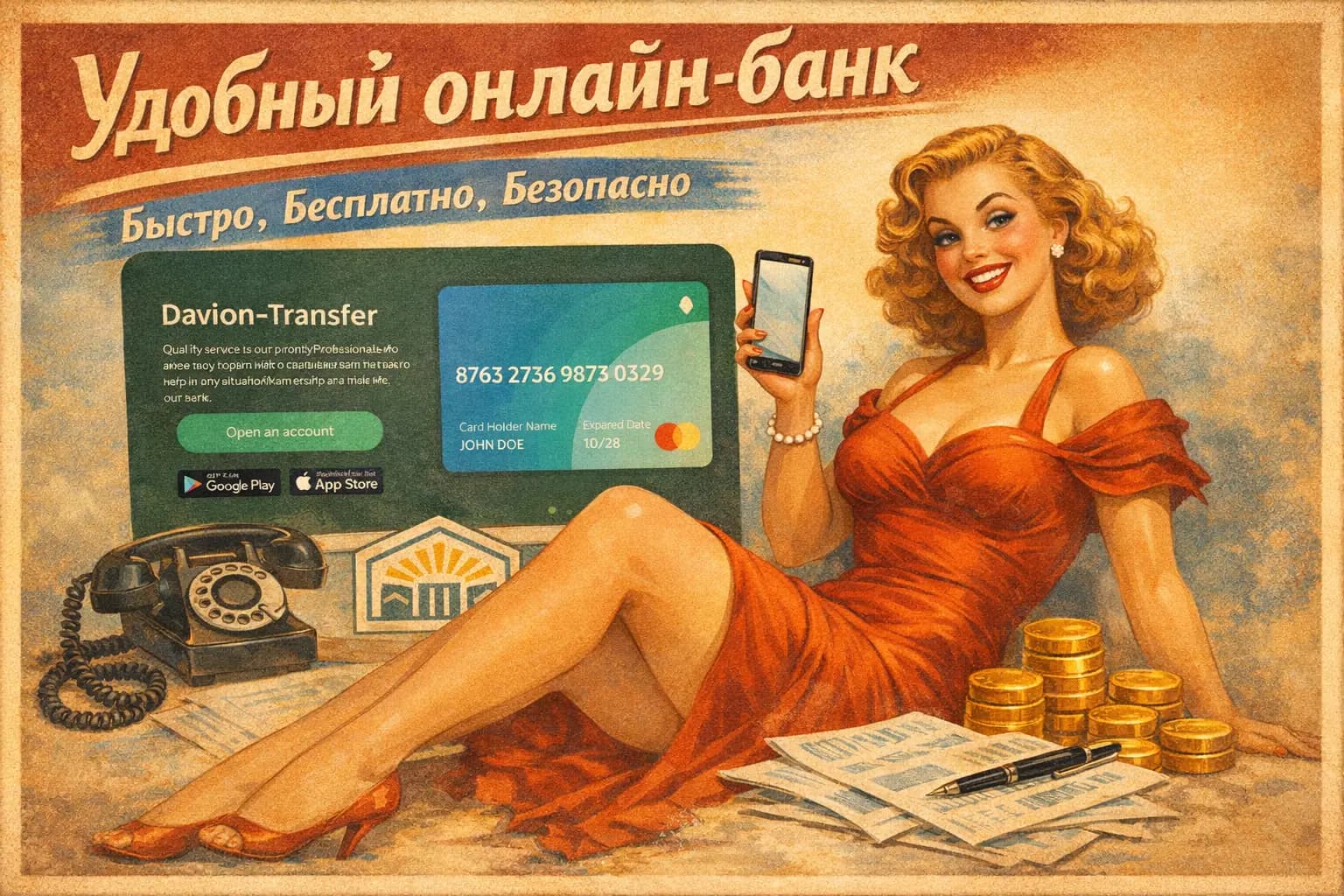 Фейк онлайн-банк с удобством