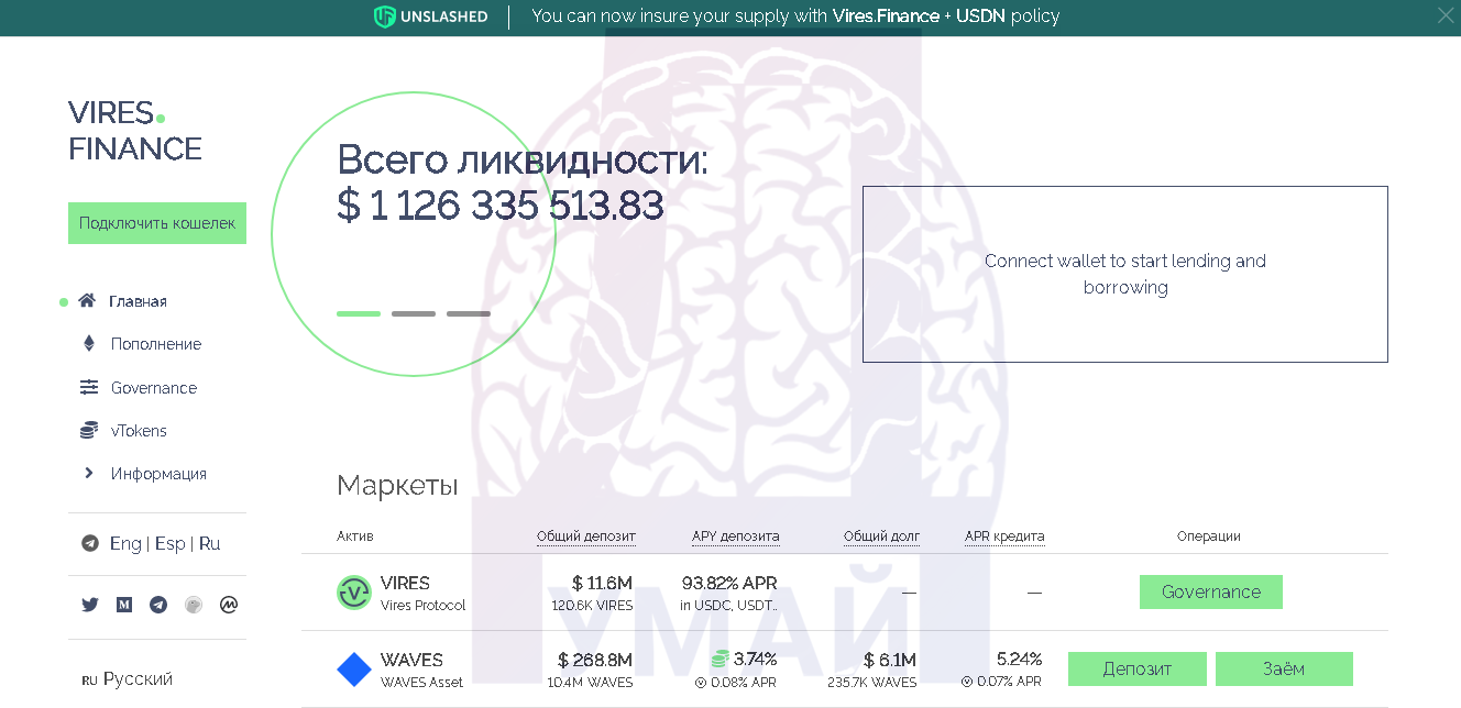 Vires Finance - сомнительный криптовалютный проект от мошенников - честный отзыв и обзор