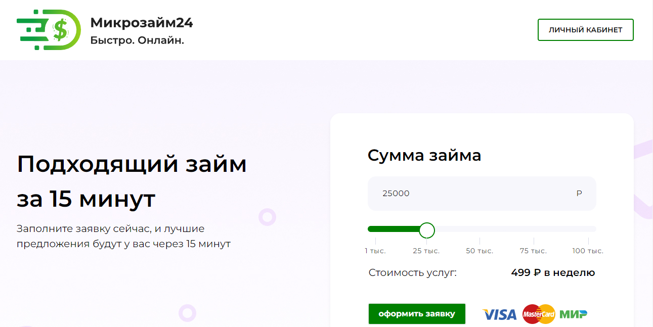 Микрозайм24 - платный подбор займа от сомнительного проекта - честный отзыв и обзор